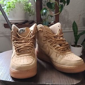 Nike Air Force 1 suede high top sneaker/boots